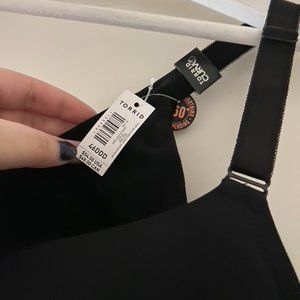 torrid - black corset microfiber push-up plunge bra - 46DDD